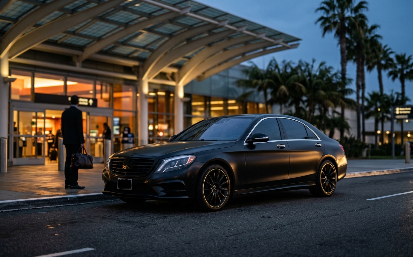 Private Transportation Between John Wayne Airport and Los Angeles information from VOOR BLACK
